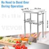 VEVOR Stainless Steel Prep Table, 24 x 18 x 36 Inch, 600lbs Load Capacity Heavy Duty Metal Worktable with Adjustable Undershelf & Feet, Commercial Wor